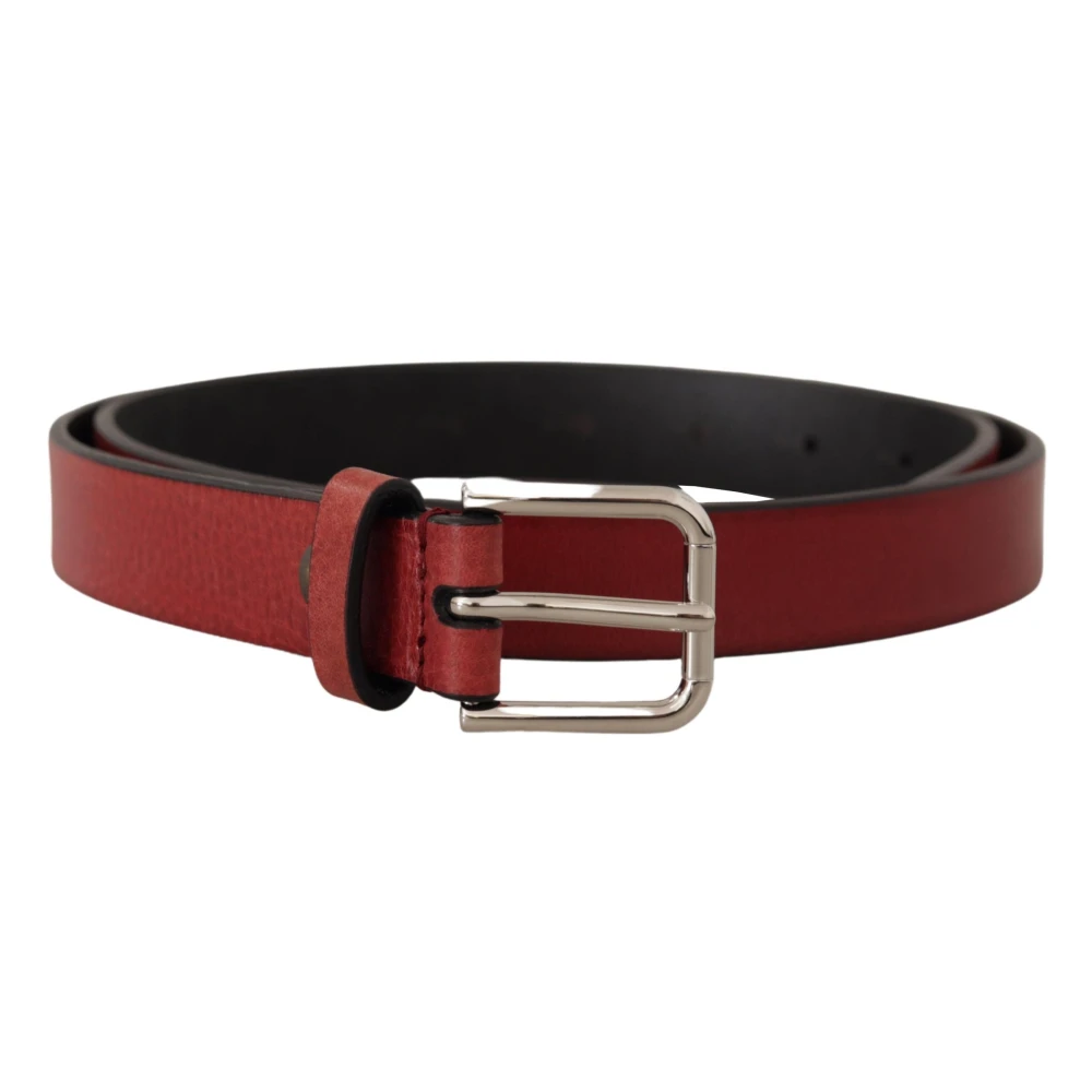 Dolce & Gabbana Women's Brown Elegant Maroon Italian Leather Belt