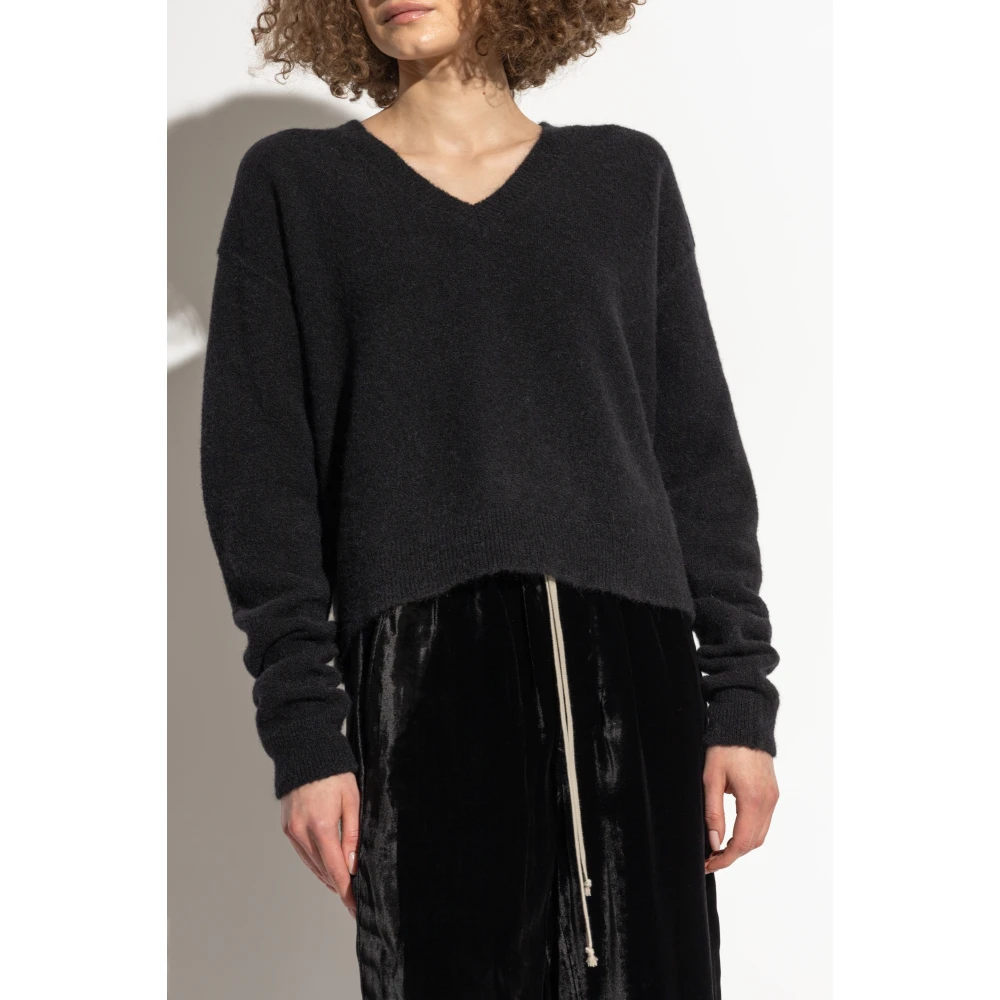 Rick Owens Tommy V-hals Trui Black Dames