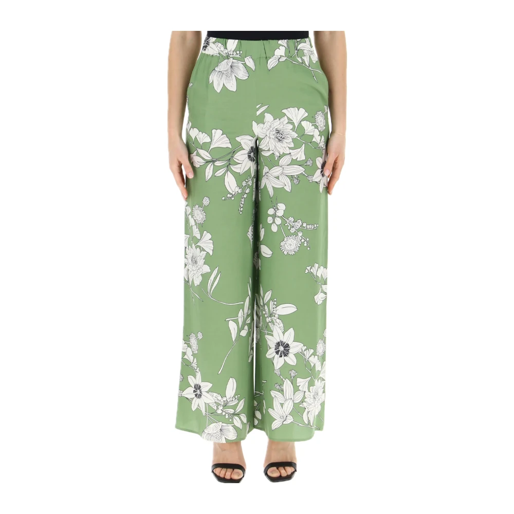 Pennyblack Groene Viscose Wijde Pijp Broek Green Dames