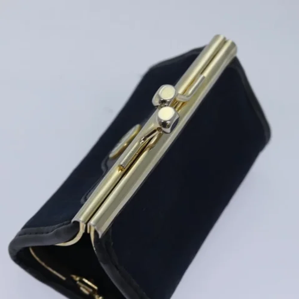 Dior Vintage Pre-owned Canvas wallets Blue Dames