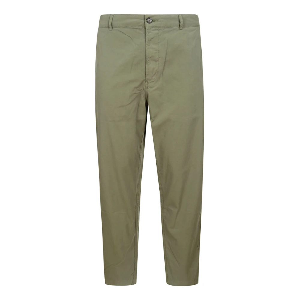 Universal Works Katoenen Militaire Chino Broek Green Heren