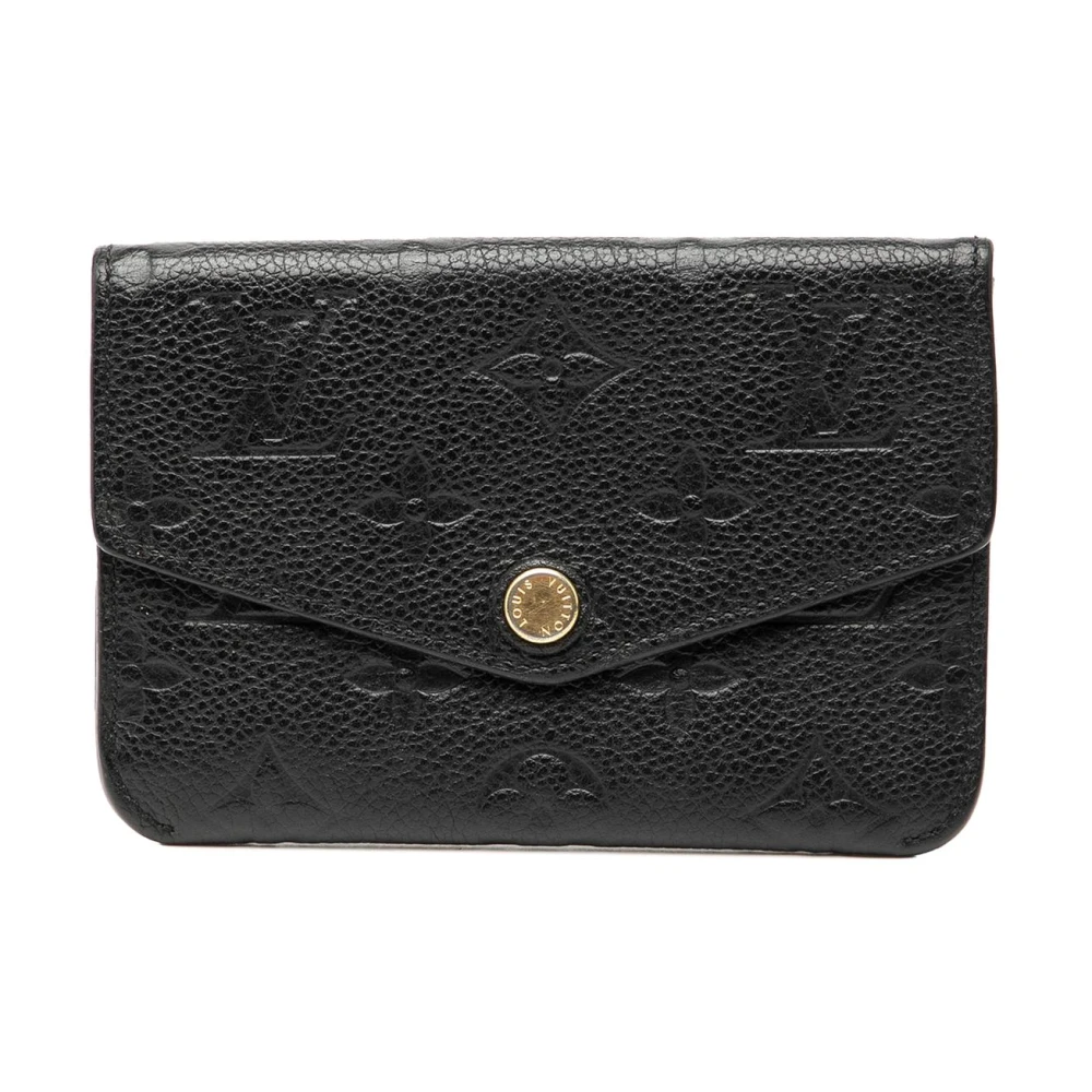 Louis Vuitton Vintage Women's Black Pre-Owned Compact Leather Wallet