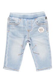 Baby Jeans Blå Shorts med Logo Patch