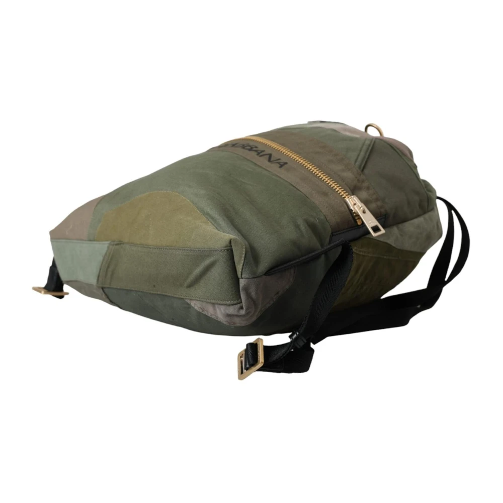 Dolce & Gabbana Camouflage Trekkoord Rugzak Green Heren