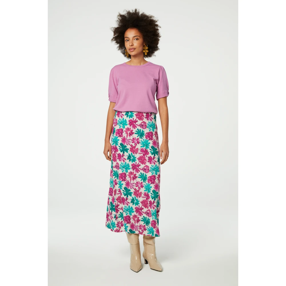 Fabienne Chapot Bloemen A-Lijn Midi Rok Multicolor Dames
