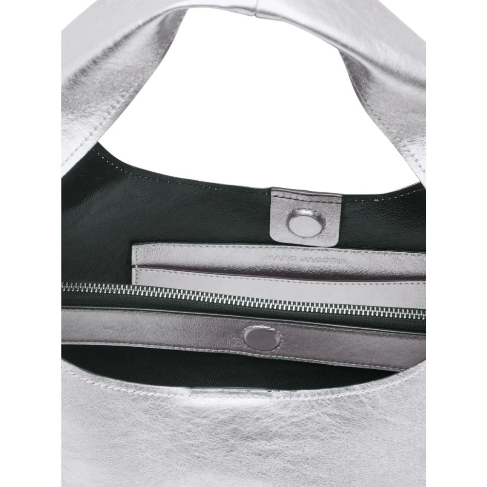 Marc Jacobs Metallic Leder Schoudertas Gray Dames