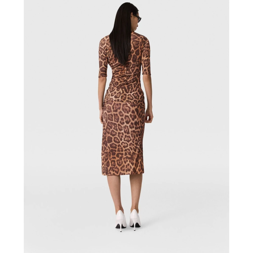 Stella Mccartney Luipaardprint hoge hals top Brown Dames