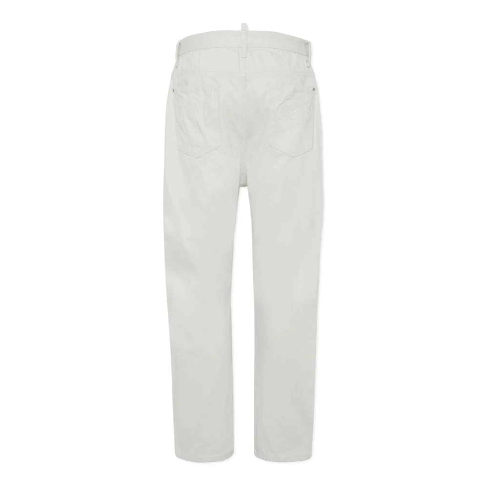 Dsquared2 Witte Denim Straight Jeans White Heren