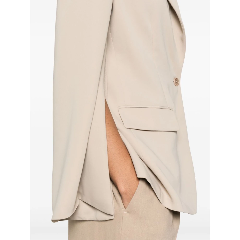 P.a.r.o.s.h. Beige Knoopjas met Zakken Beige Dames