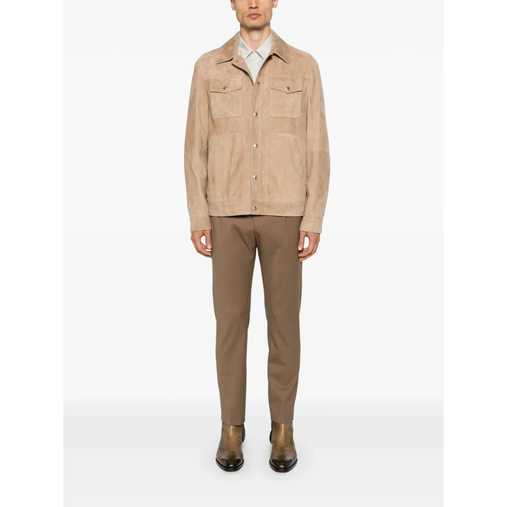 PT Torino Sartorial Wol Tabak Broek Brown Heren