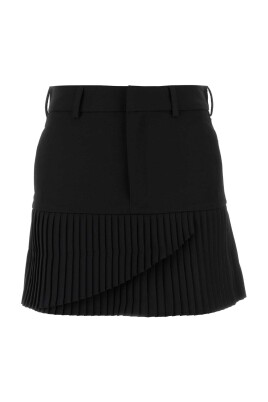 black-stretch-twill-mini-skirt