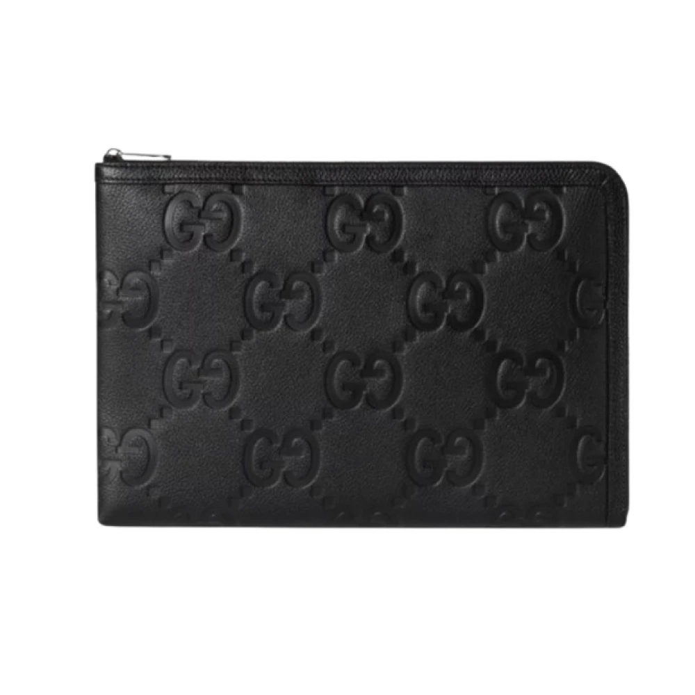 Gucci Zwarte Jumbo GG Documentenmap Black Dames