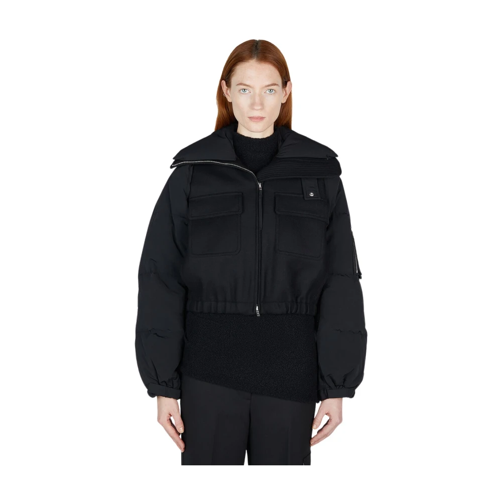 Helmut Lang Ullblandad Bomberjacka Black, Dam