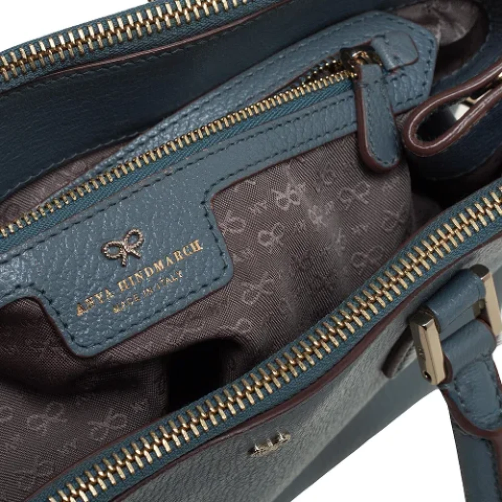 Anya Hindmarch Pre-owned Leather totes Blue Dames