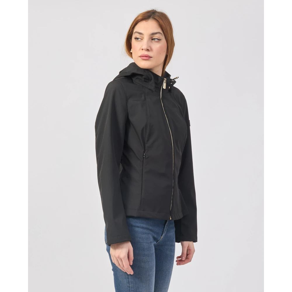 YES ZEE Zwarte gevoerde softshell jas Black Dames