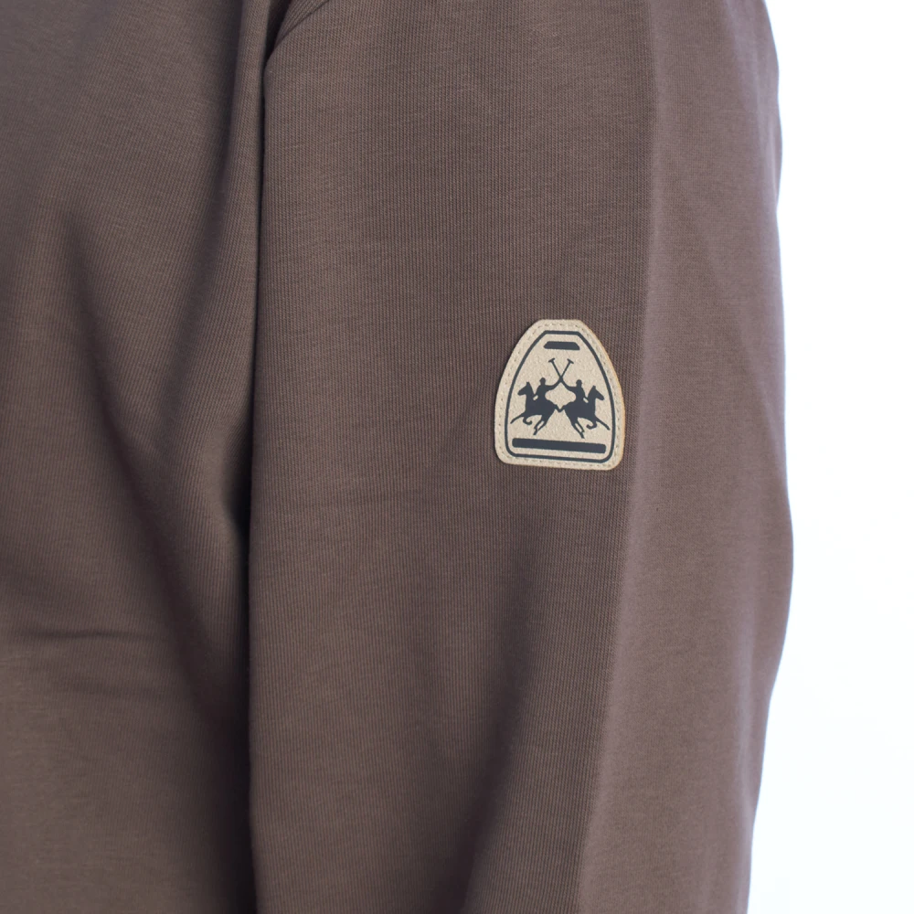 LA MARTINA Heren Ronde Hals Sweater Brown Heren