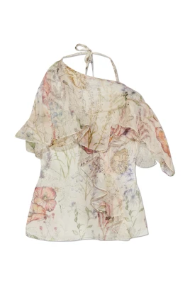 Meadow Floral Print Silk Top