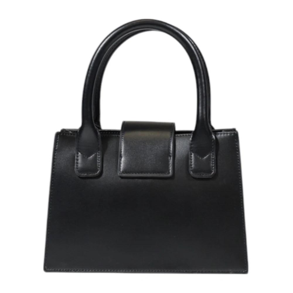 Armani Exchange Zwarte Schoudertas met Schouderband Knoopsluiting Black Dames