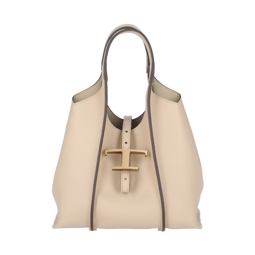 TOD'S Beige Tote Tas Beige Dames