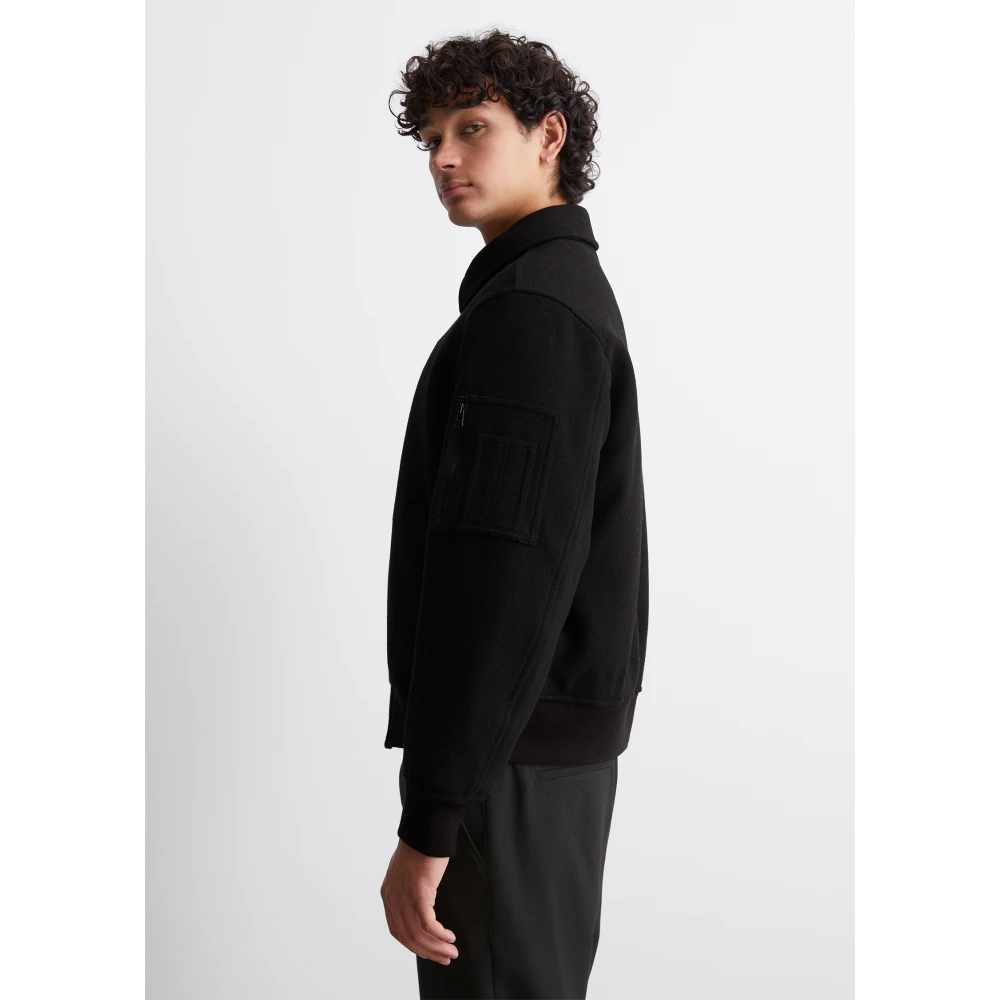 Marc O'Polo Wollen blouson regular Black Heren