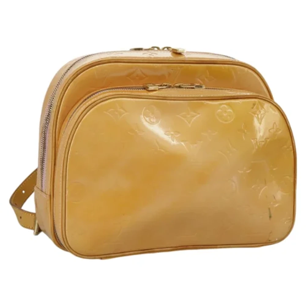 Louis Vuitton Vintage Pre-owned Leather backpacks Beige Dames