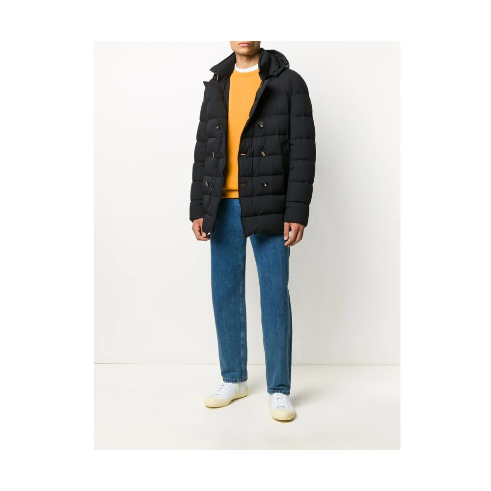 Moorer Klassiek Donkerblauw Gewatteerd Buitenkleding Blue Heren