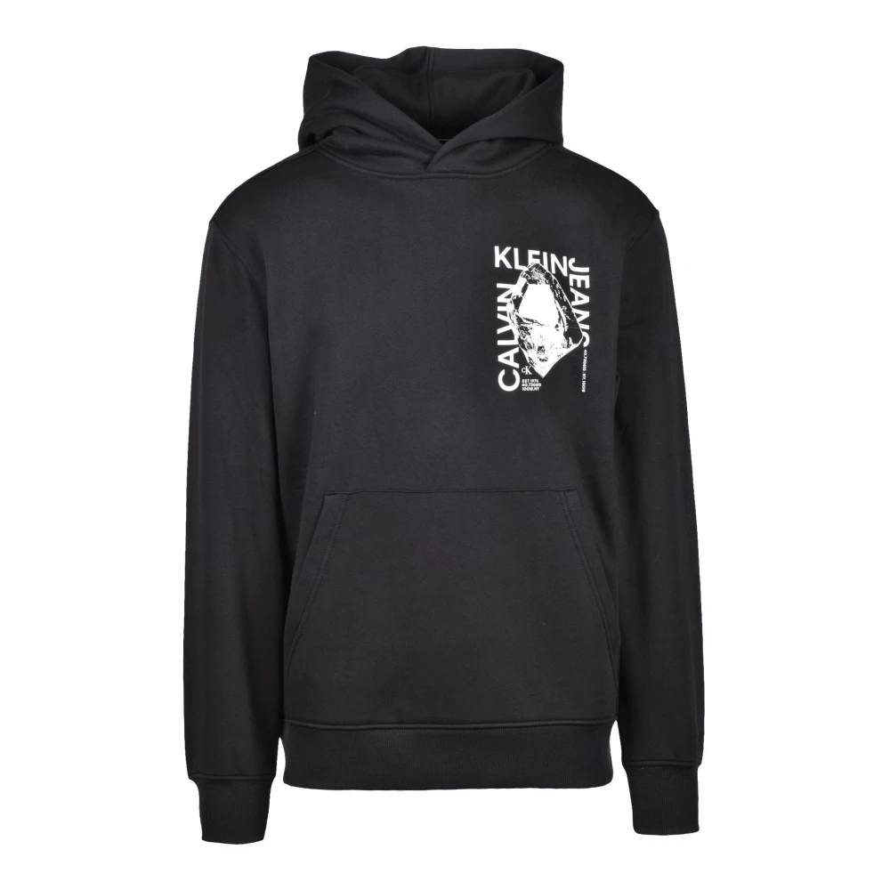 Calvin Klein Jeans Casual Sweatshirt met Katoen-Polyester Mix Black Heren