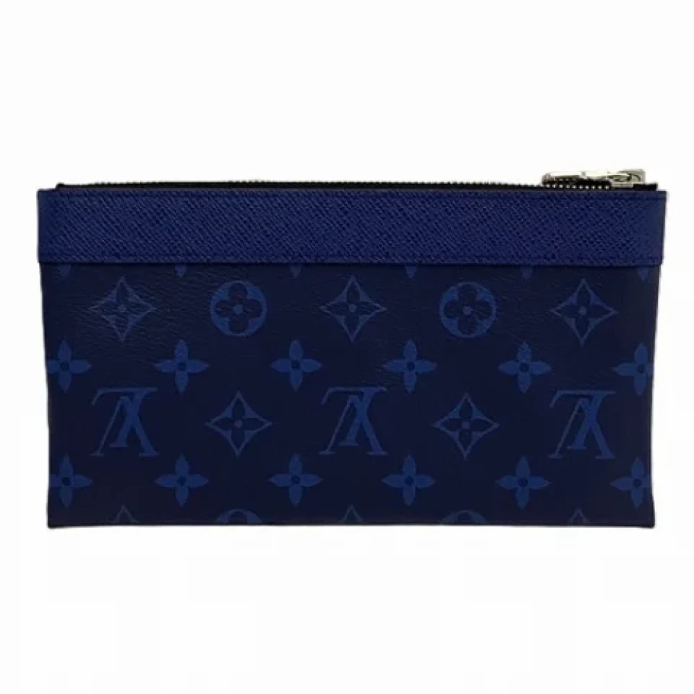 Louis Vuitton Vintage Pre-owned Leather pouches Blue Dames