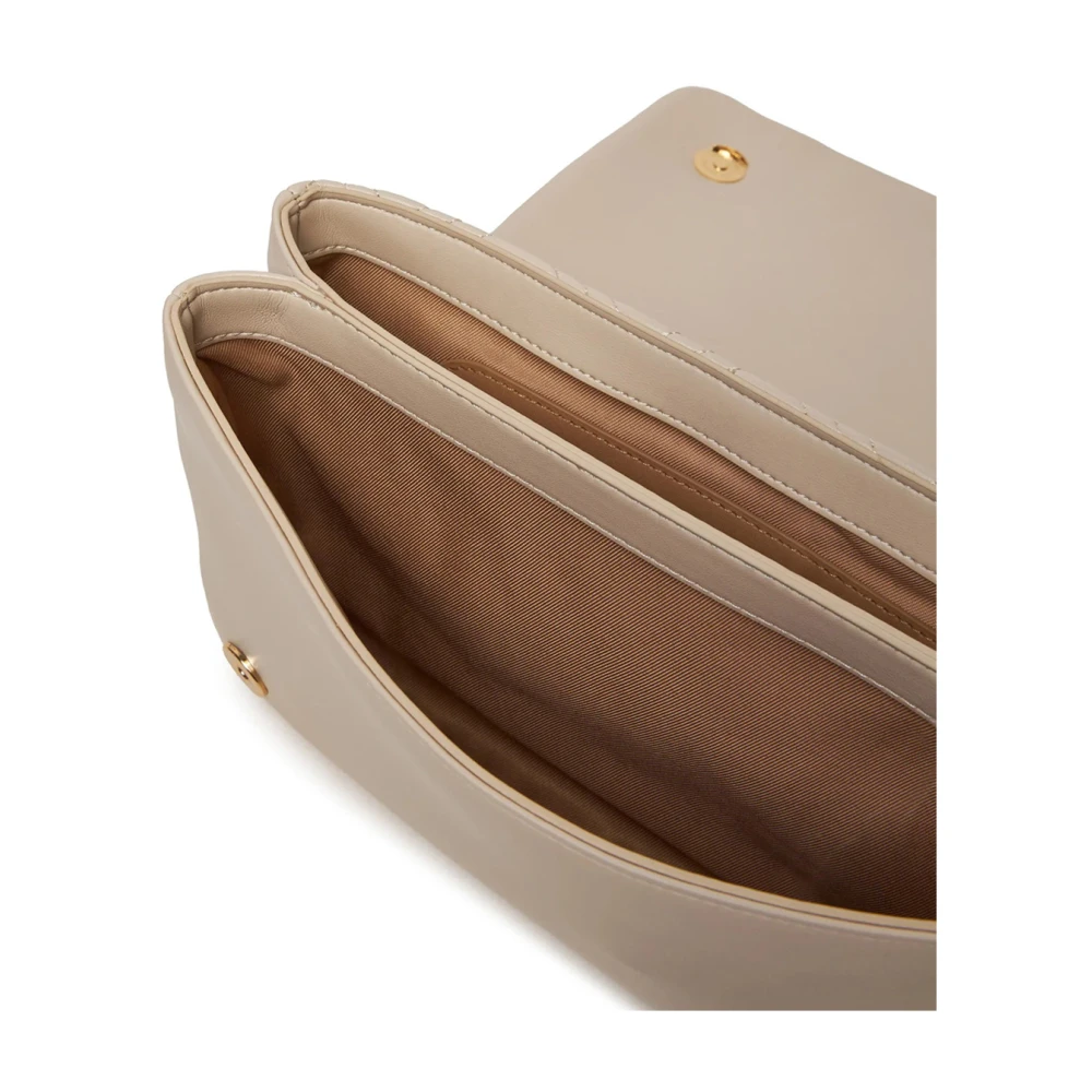 Love Moschino Quilted Pu Schoudertas Ivory Trendy Beige Dames