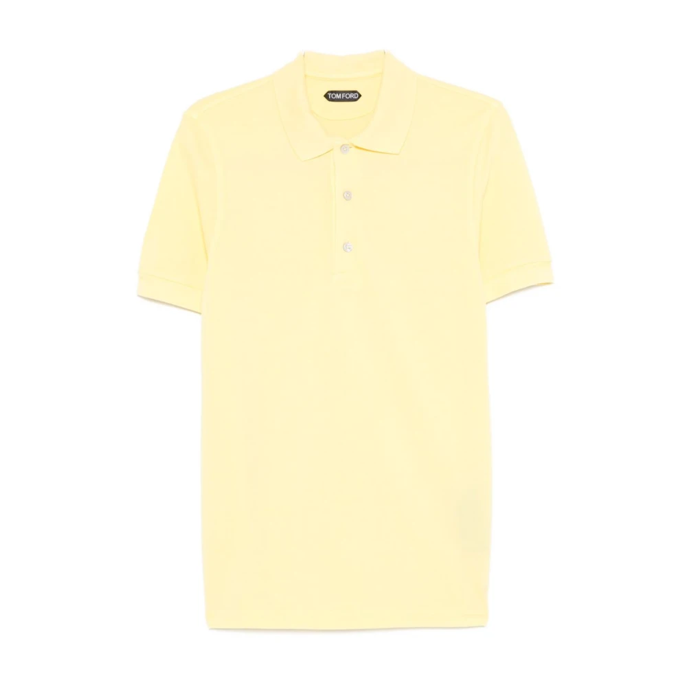 Tom Ford Men's Yellow Cotton Blend Polo Shirt - Polo Shirts - 2XL - Tops