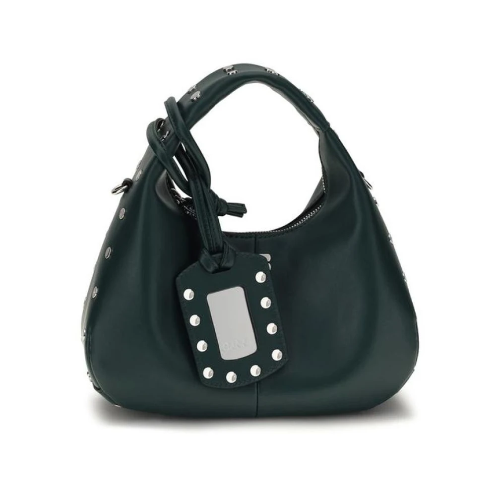Ganni Mini Hobo Bag Studs - Female - Handbags - Green - One Size - Bags - Image 3