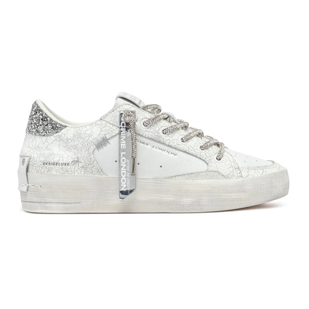 Crime London Vita Sneakers för Stadsstil White, Dam