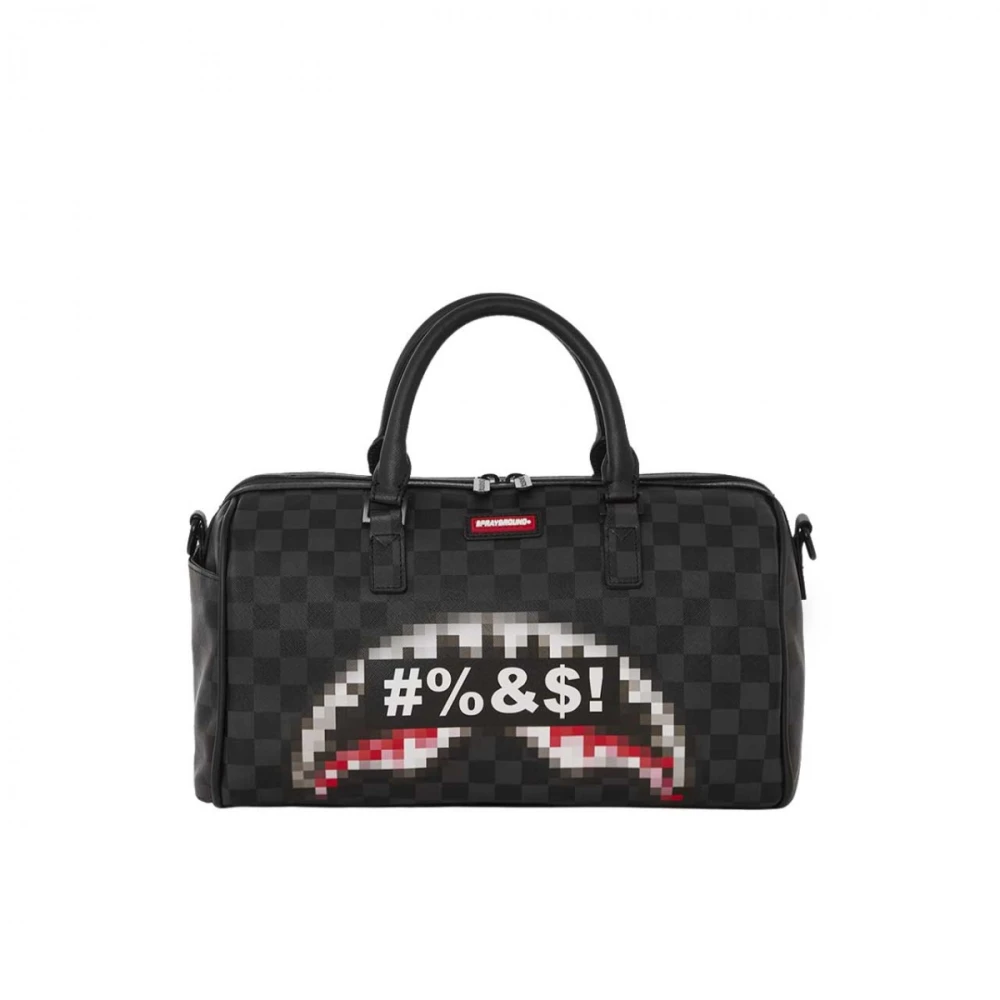 Sprayground Zwarte Vegan Leren Sneaker Tas Black Unisex