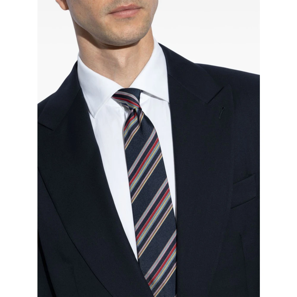 PS By Paul Smith Zijden stropdas met streepmotief Multicolor Heren
