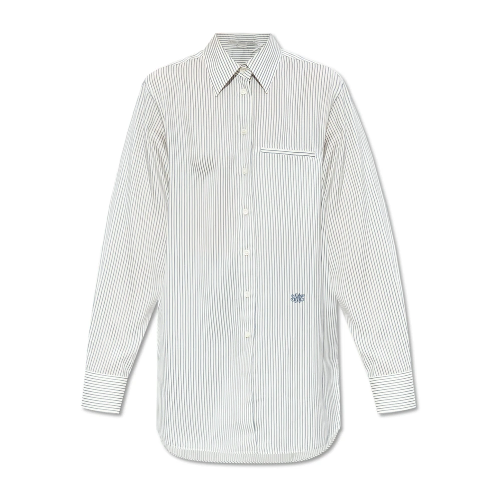 Stella Mccartney Zijden shirt met zak White Dames