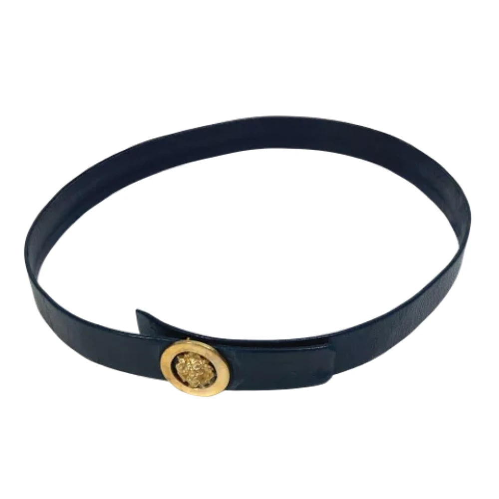 Chanel Vintage Pre-owned Leather belts Blue Dames