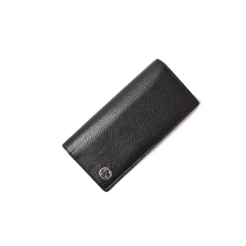 Gucci Vintage Pre-owned Leather wallets Black Heren