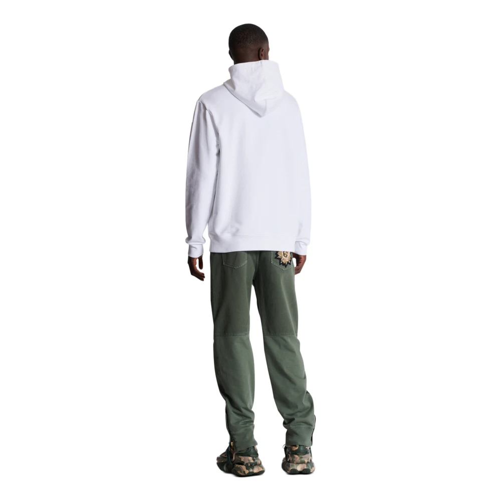 Balmain Handtekening hoodie White Heren