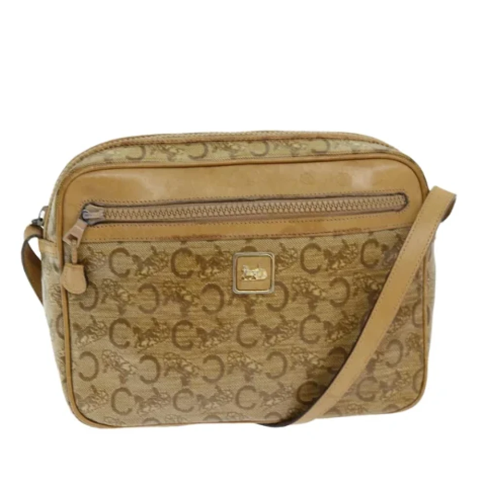 Celine Vintage Pre-owned Canvas shoulder-bags Beige Dames