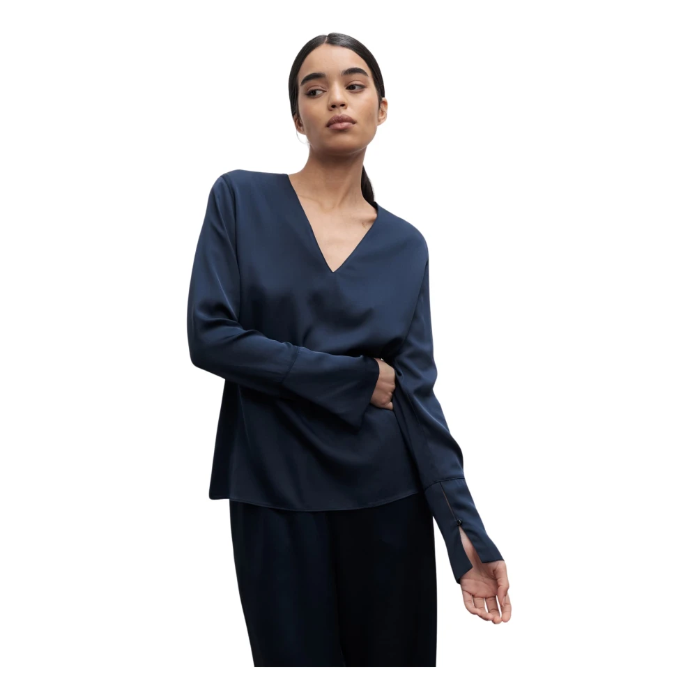 Coole Damen Bluse Mit V-Ausschnitt - Baumwoll-Top Für Sommer & Alltag