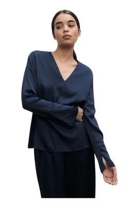 Kelly silke V-ringad blus