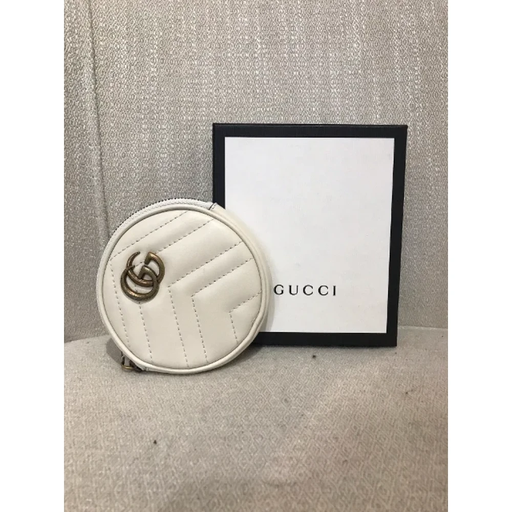 Gucci Vintage Pre-owned Leather wallets White Dames