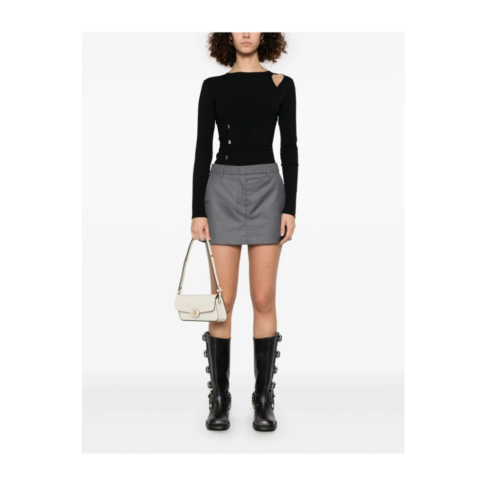 pinko Zwarte viscose polyester trui Black Dames