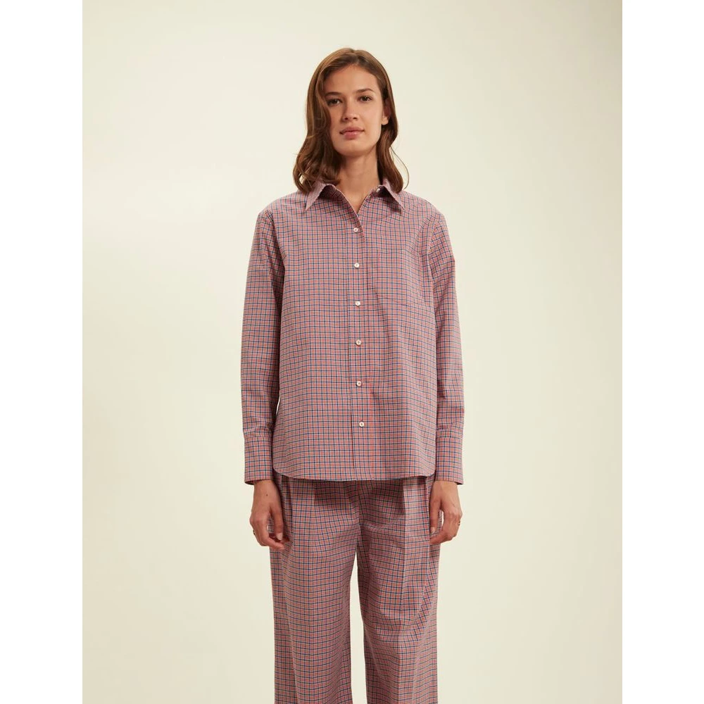 Ines De La Fressange Paris Rood Geruite Overhemd Multicolor Dames