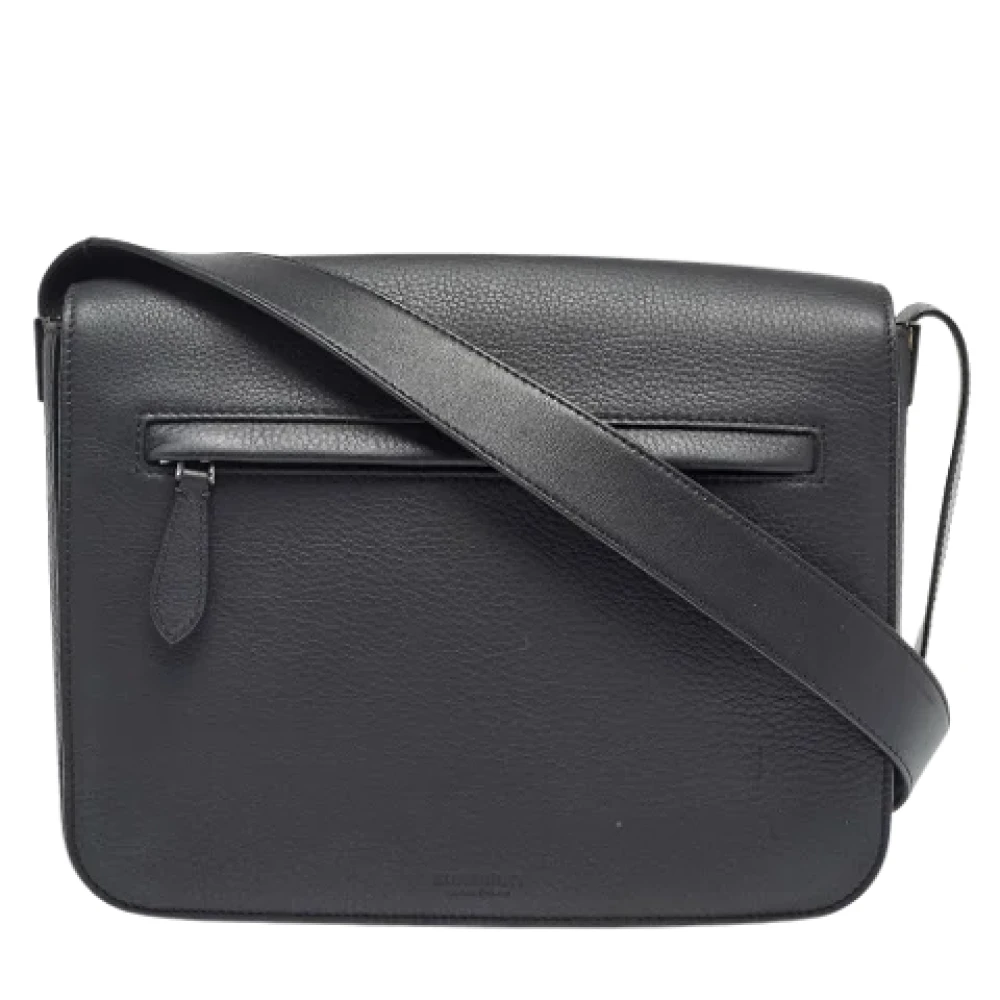 Burberry Vintage Pre-owned Leather shoulder-bags Black Heren