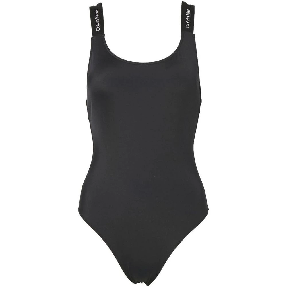 Calvin Klein Zwarte Nylon Badkleding Dames Badpak Black Dames