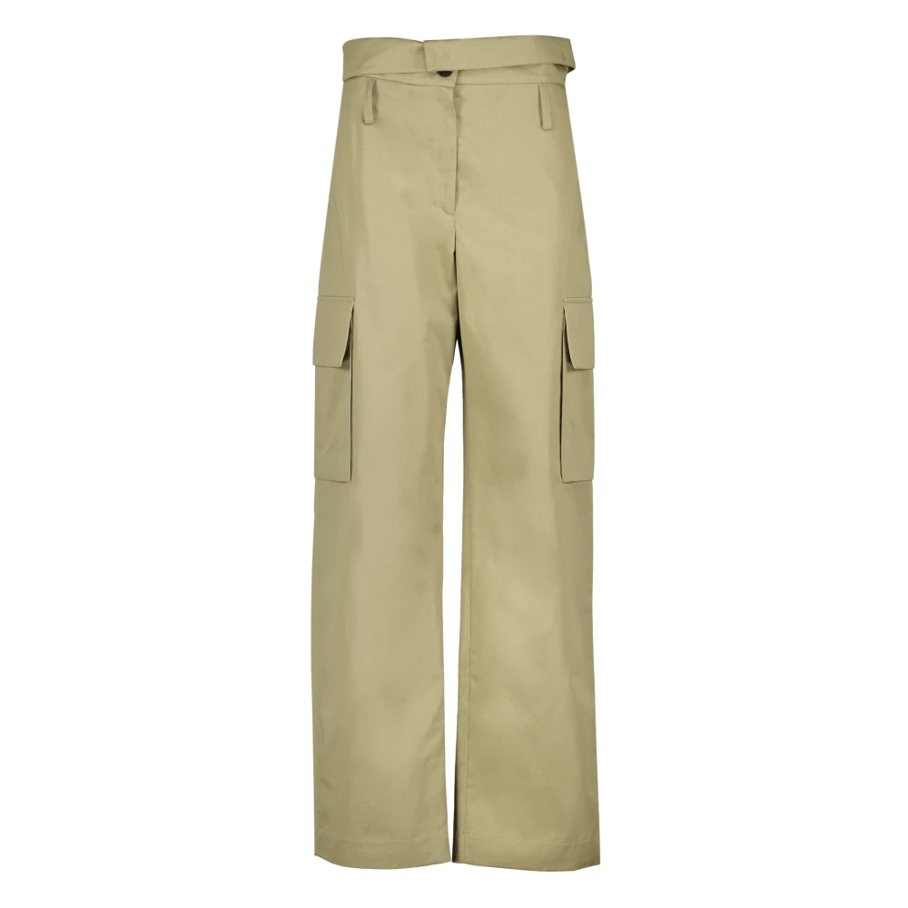 Iro Beige Wide Trousers, Female, M, Indra Straight-Leg Trousers