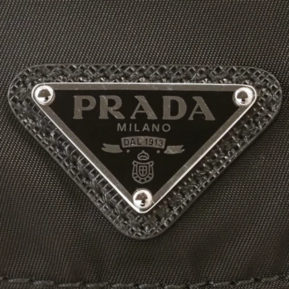 Prada Vintage Pre-owned Fabric backpacks Black Dames