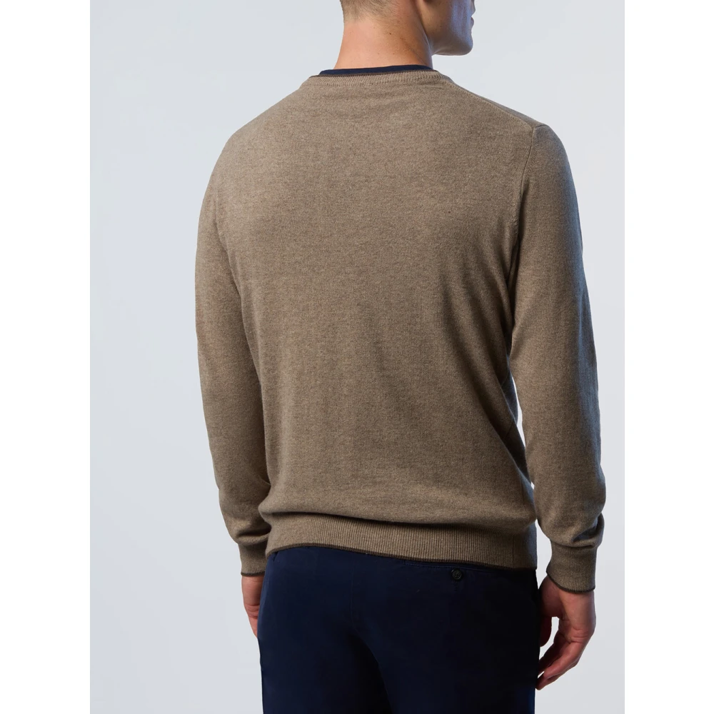 North Sails Beige Trui met Contrast Trim Beige Heren