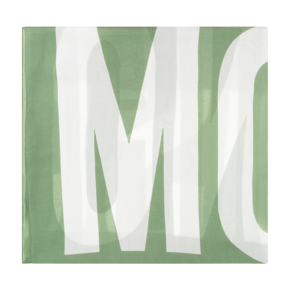 Moschino Sjaal met logo Green Unisex